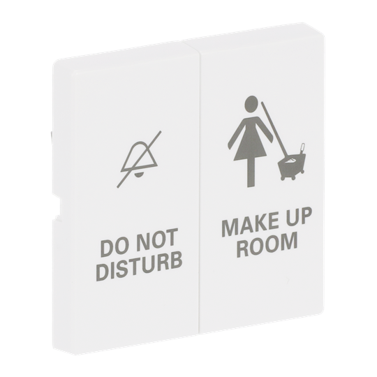Wippe mit Aufdruck DO NOT DISTURB/MAKE UP ROOM für Schalter/Taster, 2-fach