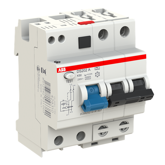 FI/LS-Kombination 6kA, 2P, Typ A, K 50A, 30mA
