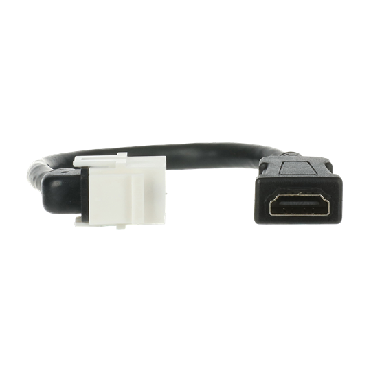 Kabelpeitsche HDMI-Keystone, Ausführung: gerade weiß