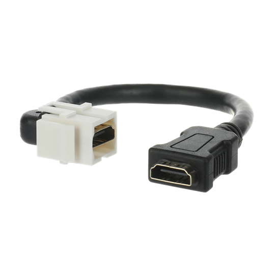 Kabelpeitsche HDMI-Keystone, Ausführung: gerade weiß