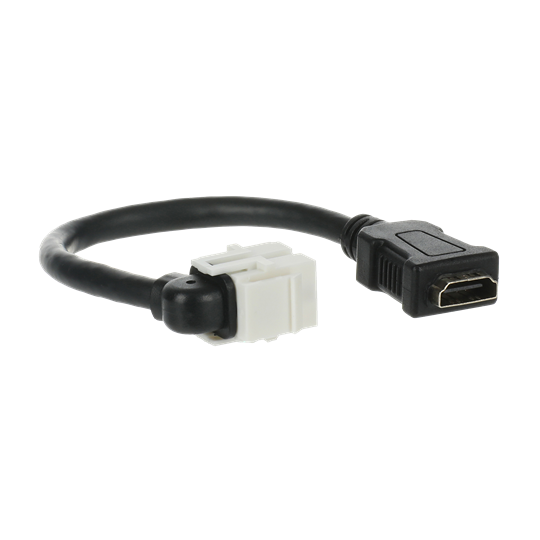 Kabelpeitsche HDMI-Keystone, Ausführung: gerade weiß