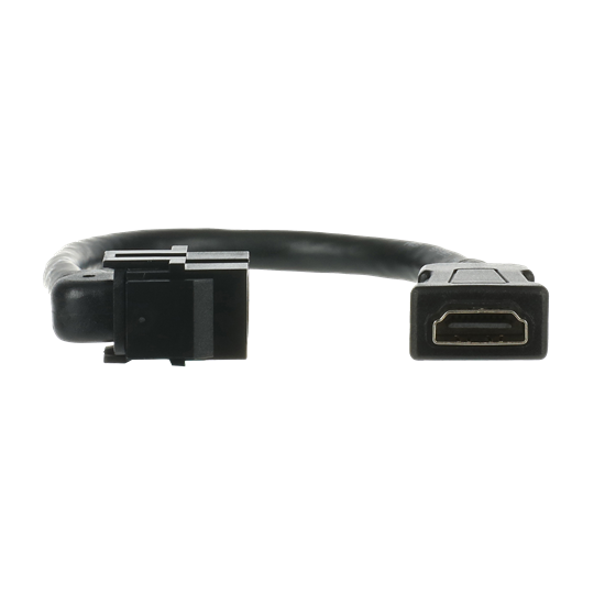Kabelpeitsche HDMI-Keystone, Ausführung: gerade schwarz