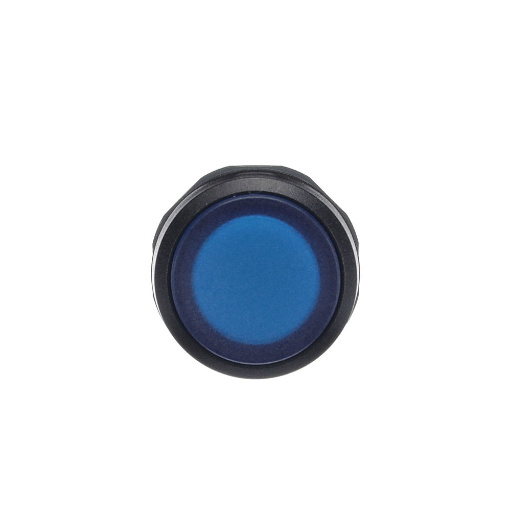 Bouton-poussoir lumineux bleu, tactile avec LED 24 VAC/DC 1 contact normalement ouvert