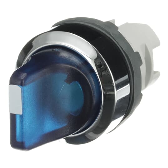 Leuchtwahlschalter A-C, blau, 2 Stellungen, kurzer Drehgriff