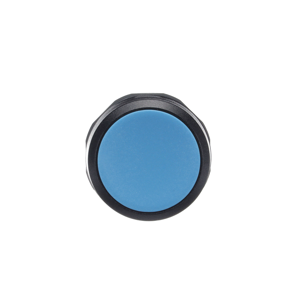 Bouton-poussoir, tactile, plat, bleu, 2 contacts
