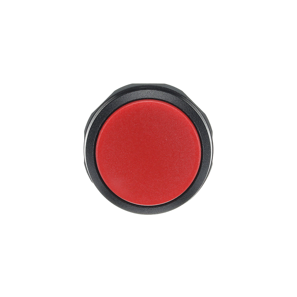 Bouton-poussoir, momentané, rouge, 2 contacts normalement ouverts
