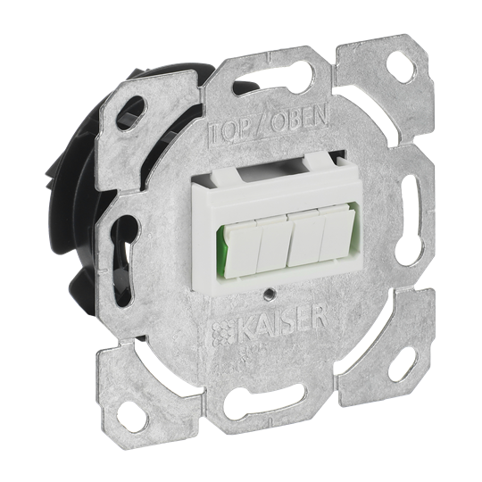 Glasfaser Anschlussdose TAE LC-Quad-Stecker Ausführung: gerade 4-fach silber