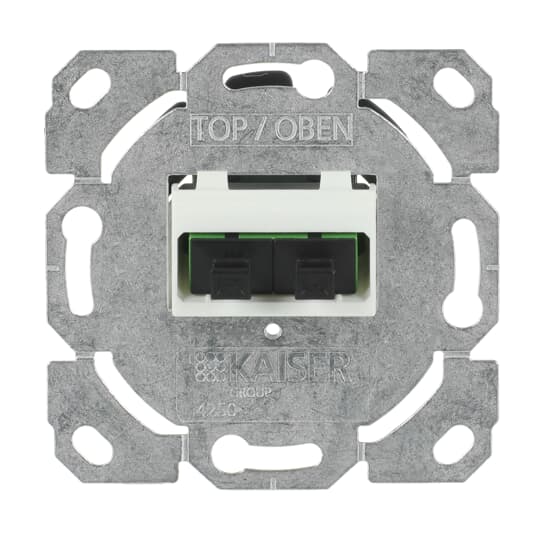 Glasfaser Anschlussdose TAE SC-Duplex-Stecker Ausführung: gerade 2-fach silber
