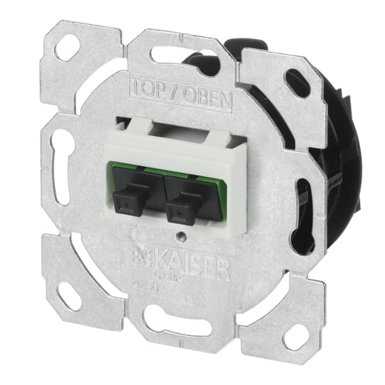 Glasfaser Anschlussdose TAE SC-Duplex-Stecker Ausführung: gerade 2-fach silber