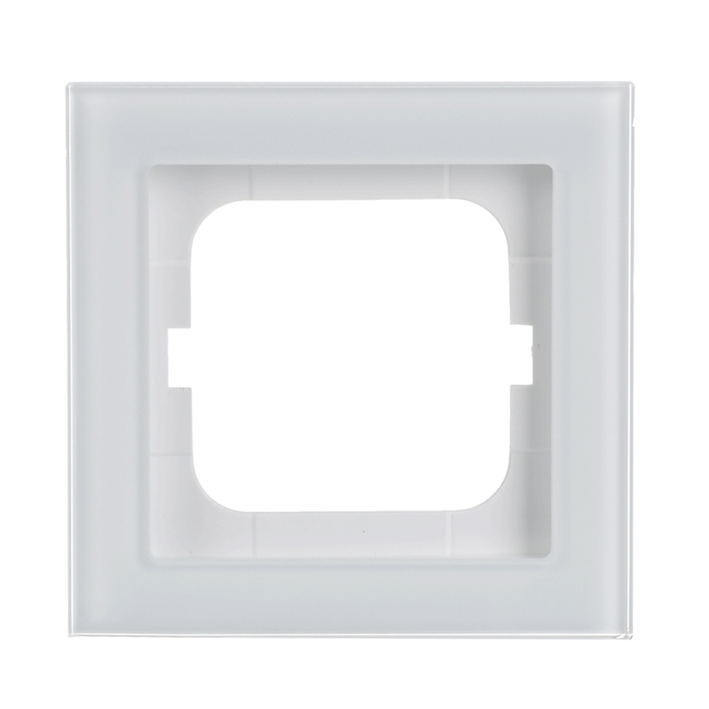 Abdeckrahmen 1-fach weißglas - Busch-axcent® pur