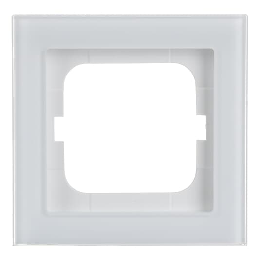Abdeckrahmen 1-fach weißglas - Busch-axcent® pur