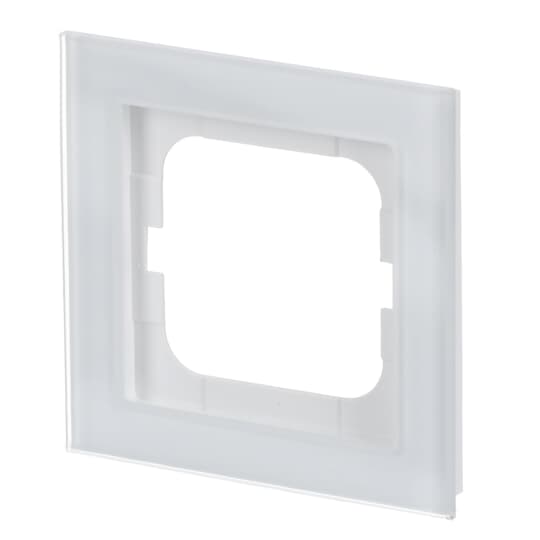 Abdeckrahmen 1-fach weißglas - Busch-axcent® pur