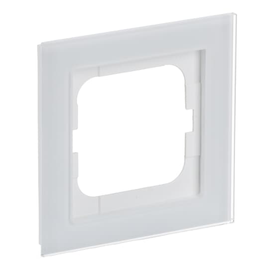 Abdeckrahmen 1-fach weißglas - Busch-axcent® pur