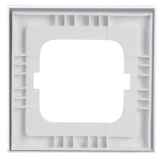 Abdeckrahmen 1-fach weißglas - Busch-axcent® pur