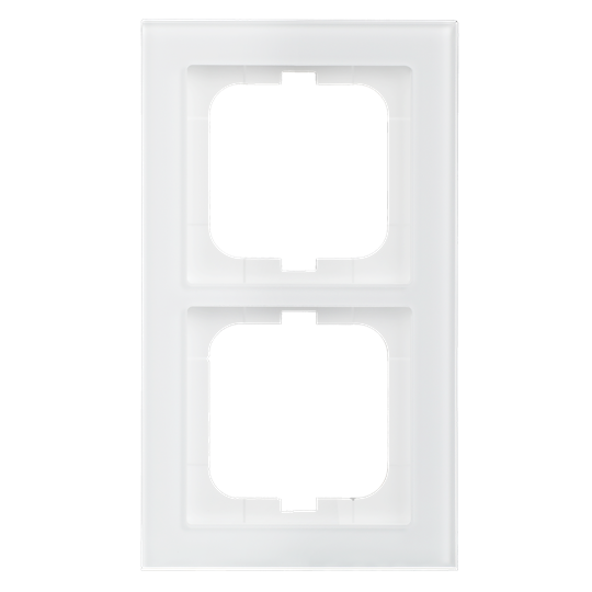 Abdeckrahmen 2-fach weißglas - Busch-axcent® pur