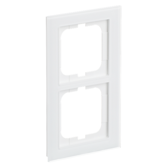 Abdeckrahmen 2-fach weißglas - Busch-axcent® pur
