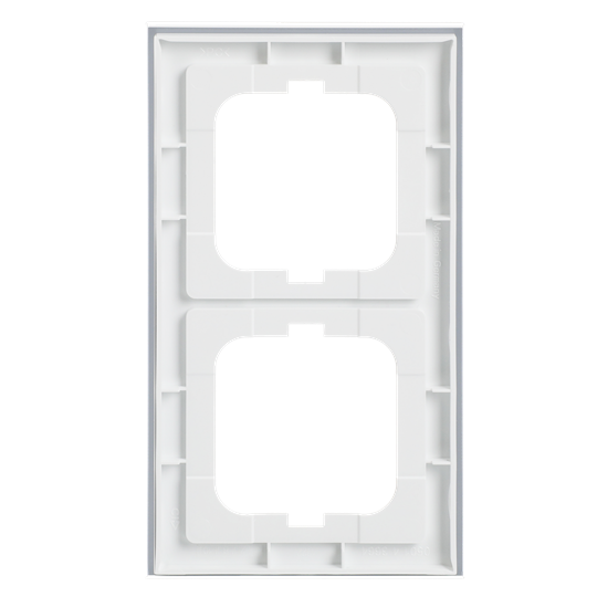 Abdeckrahmen 2-fach weißglas - Busch-axcent® pur