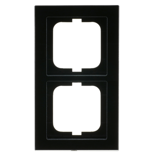 Abdeckrahmen 2-fach Glas schwarz - Busch-axcent® pur