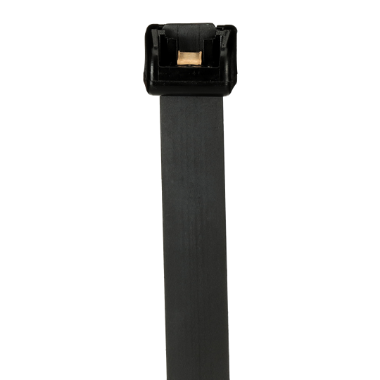 Deltec Kabelb. mit Doppel- Verriegelungskopf Acetat 342,9 x 12,7mm, schwarz
