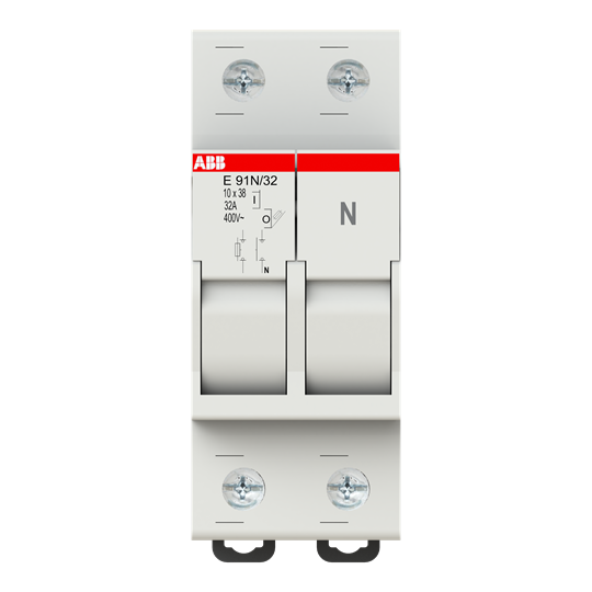 Sicherungs-Trennschalter, 1+N Pol, 32A für Sicherungseinsatz 10,3 x 38mm (AC-22