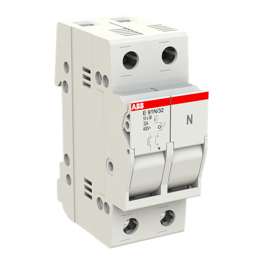 Sicherungs-Trennschalter, 1+N Pol, 32A für Sicherungseinsatz 10,3 x 38mm (AC-22