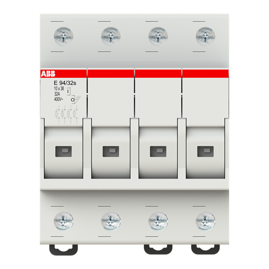 Disjoncteur différentiel, 4 pôles, 32A pour fusibles 10,3 x 38mm AC-22B