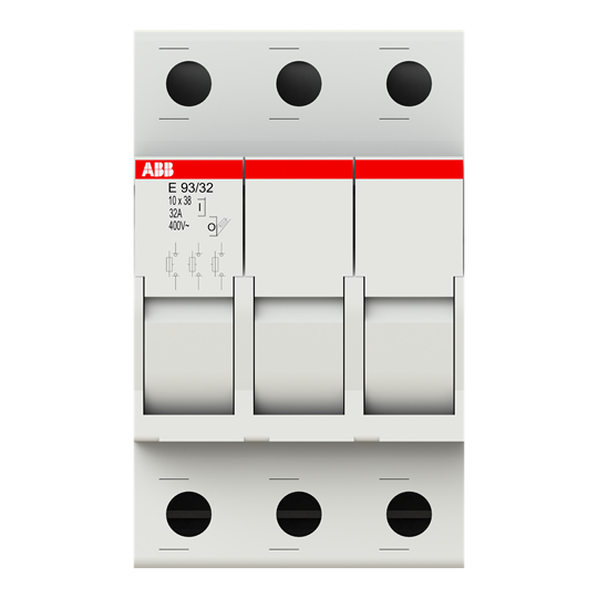 Disjoncteur sélecteur, 3 pôles, 32A pour fusibles 10,3 x 38mm (AC-22)