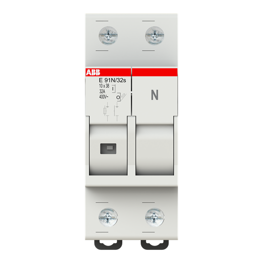 Sicherungs-Trennschalter, 1+N Pol, 32A für Sicherungseinsatz 10,3 x 38mm AC-22B