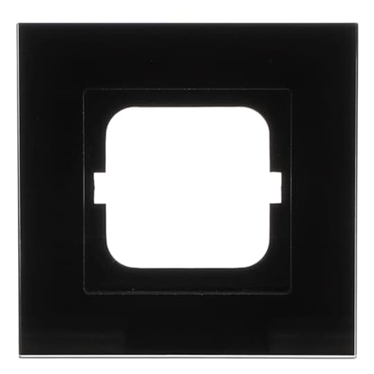 Abdeckrahmen 1-fach Glas schwarz - carat®