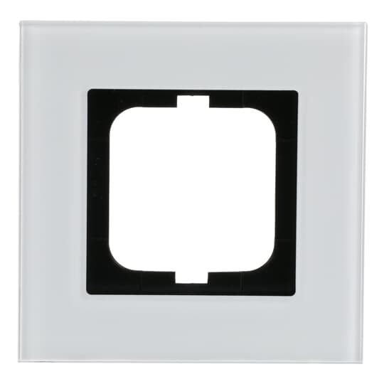 Abdeckrahmen 1-fach weißglas - carat®