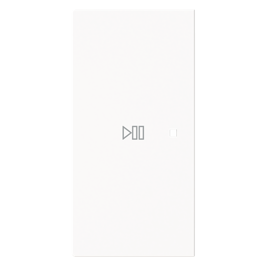 Wippe 2-fach links, mit Symbol "Play/Pause" Symbolik "Musiksteuerung" mit