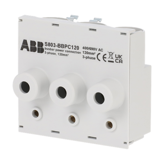 Einspeiseblock für Sammelschiene S800-BB250, Anschlussquerschnitt 120mm²