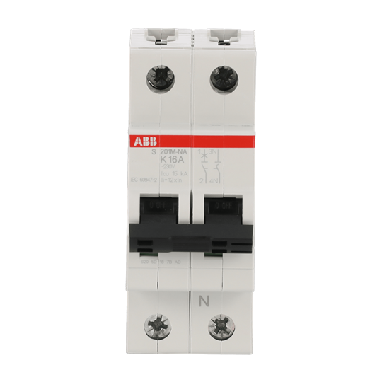 Disjoncteur K-Char., 10 kA, 16 A, 1P+NA