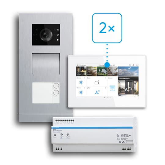 Zweifamilienhaus-Set Video Advanced, Welcome 2-Draht, Unterputz