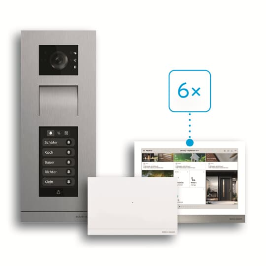 6-Parteienhaus-Set Video Premium, Welcome IP, Unterputz