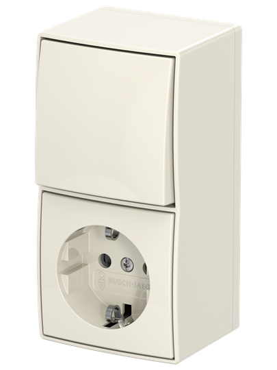 Combiné de bouton à bascule de commande et inverseur/SCHUKO® Prise Safety+