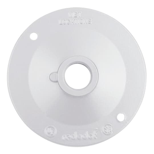 1 HOLE OUTDOOR ROUND COVER WHITE